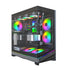 MONTECH SKY 3 ATX PC Case, Panoramic Glass, Adjustable Airflow, Personalized Design, 360mm Radiator Support, 3x120mm ARGB PWM Fans Pre-Installed, Compact Build for Next-Gen GPU, Black (SKY3B) | SKU CS-SKY3B1