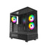 MONTECH XR XR-B, ATX Mid-Tower PC Gaming Case, 3 x 120mm ARGB PWM Fans Pre-Installed, Full-View Dual Tempered Glass Panel, Wood-Grain Design I/O Interface, Support 4090 GPUs, 360mm Radiator Support, Black | SKU CS-XRB