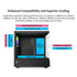 MONTECH XR XR-B, ATX Mid-Tower PC Gaming Case, 3 x 120mm ARGB PWM Fans Pre-Installed, Full-View Dual Tempered Glass Panel, Wood-Grain Design I/O Interface, Support 4090 GPUs, 360mm Radiator Support, Black | SKU CS-XRB