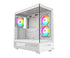 MONTECH XR XR-W, ATX Mid-Tower PC Gaming Case, 3 x 120mm ARGB PWM Fans Pre-Installed, Full-View Dual Tempered Glass Panel, Wood-Grain Design I/O Interface, Support 4090 GPUs, 360mm Radiator Support, White | SKU CS-XRW