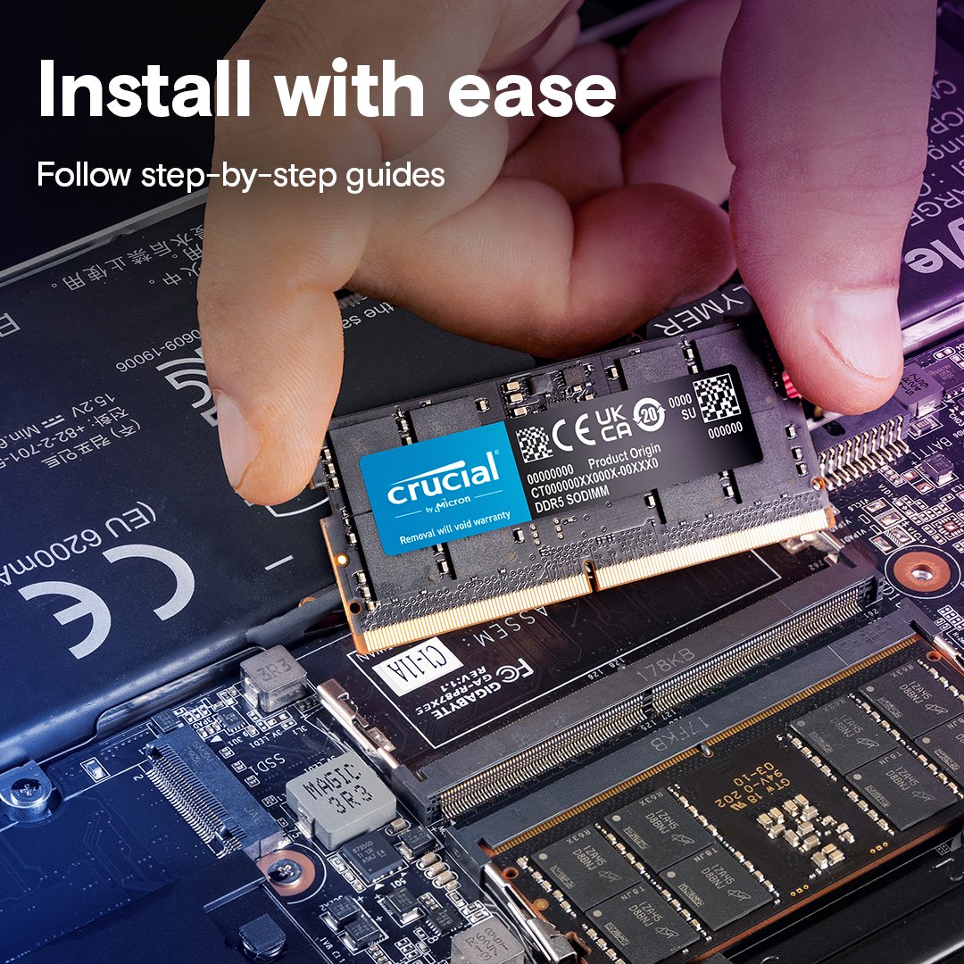 Crucial CT2K64G56C46S5 128GB Kit (64GBx2) DDR5-5600 SODIMM Memory | SKU CT56SX128G