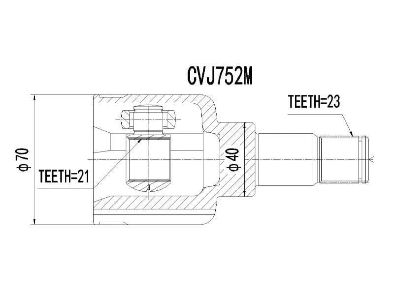 Inner CV Joint Ford Figo 1,4,1,4TDCI  Cvj752M