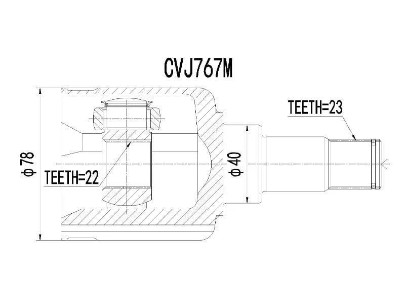 Inner CV Joint Ford Escort,Fiesta,KA,Bantam,Ikon Cvj767M