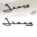 Jimny Cursive Retro Logo Badge (Black)