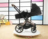 MIOS GEN 3 Chrome Frame with Nautical Blue Seat Pack & Black Lite Carry Cot S