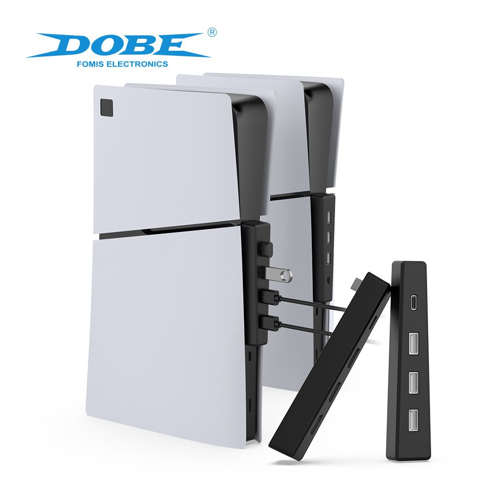 DOBE TP5-3556 USB Hub for PS5 Slim USB Port Extender USB High-Speed Expansion Hub Charger Extender Compatible with Playstation 5 Slim Adapter with 3 USB 2.0 + 1 Type C Port | SKU DB-P53556