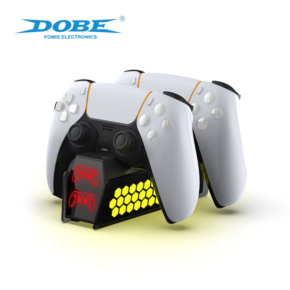 DOBE - Dual Charger for PS5 Controller, Fast Dual Charging for PlayStation 5 Wireless Controller, Charging Indicator Light, Real-time Display of Power Status, TP5-3571 black | SKU DB-P53571B