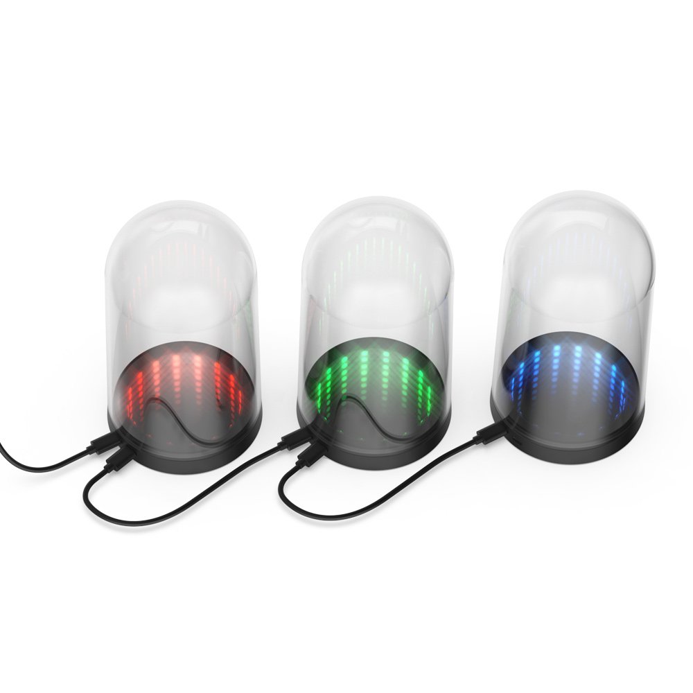 DOBE TY-3803S RGB LED light Clear Acrylic Display Case Semi-Circular Figure case Dustproof Protection Showcase for Action Figures Toys Collectibles | SKU DB-TY3803S