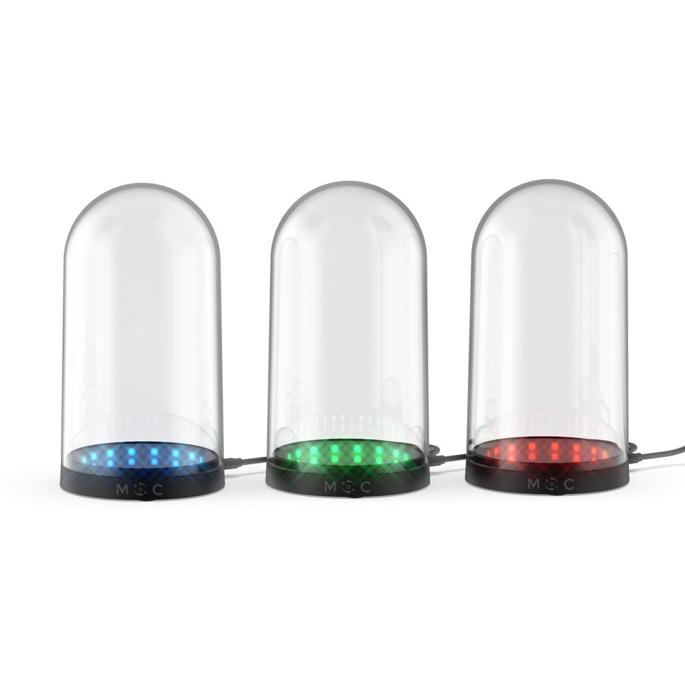 DOBE TY-3803S RGB LED light Clear Acrylic Display Case Semi-Circular Figure case Dustproof Protection Showcase for Action Figures Toys Collectibles | SKU DB-TY3803S