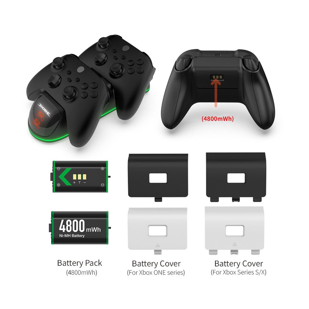 DOBE TYX-1623X Dual Charging Dock with Screen Compatible with Xbox one, Xbox Elite, Xbox one S/X, Xbox Series S/X Controllers | SKU DB-YX1623X