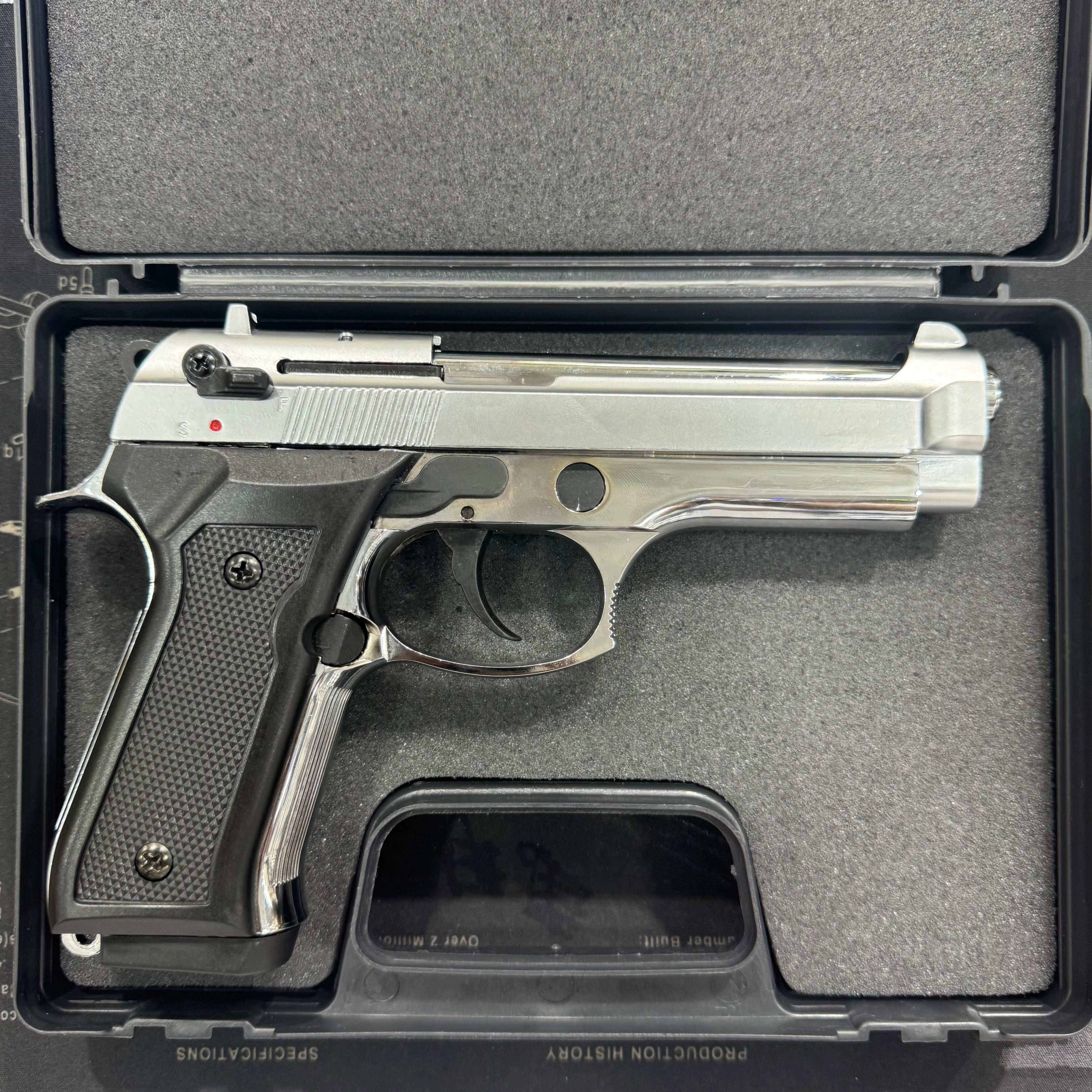 Blow F92 Shiny Chrome|Mat Chrome Blank/Pepper Gun (Semi Auto|15+1|9mm PAK)