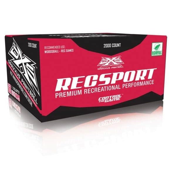 Draxxus Recsport Paintballs  .68Cal Box of 2000