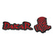 GUNMANSA Dakar Rally Logo 2-Piece Metal Bladge (Black & Red)