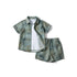 Camouflage Demin 3pc Short Sleeve Shirt & Short Set