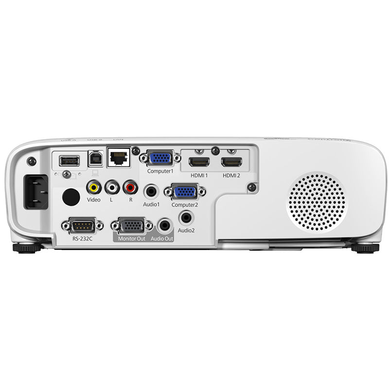 Epson 4200lm WXGA 1280x800 16:10 Lamp USB 2VGA 2HDMI RS-232C Wi-FiOptional NoBag White Mobile/Install