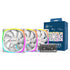 MONTECH AX 120MM PWM Fan Silent Performance High Speed 1600PWM High-End Durability with HDB Bearing Stunning Outer Ring ARGB Lighting Design 3 in 1 Pack with 6X6 Fan Hub (AX120-3in1-W) | SKU FAN-AX12W3