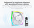 MONTECH AX 120MM PWM Fan Silent Performance High Speed 1600PWM High-End Durability with HDB Bearing Stunning Outer Ring ARGB Lighting Design 3 in 1 Pack with 6X6 Fan Hub (AX120-3in1-W) | SKU FAN-AX12W3