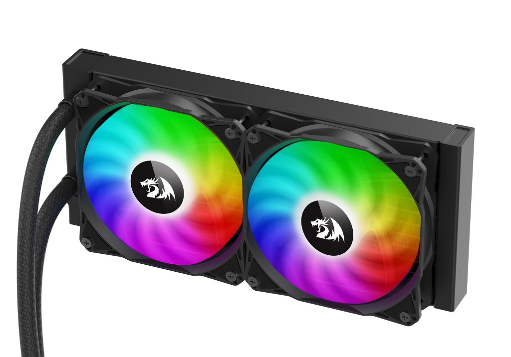 Redragon CCW-3012 Liquid 240-Water Cooling PC, CPU  Water Cooler, Intel & AMD Compatible, efficient PWM-Controlled Pump, Fan: 200-1800 RPM, LGA1851 and LGA1700 Contact Frame - Black | SKU FAN-CCW301