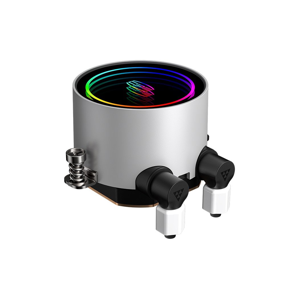 PCCOOLER CPS - DA240 ARGB WH CPU Liquid Cooler with 120mm PWM ARGB FAN, Brand New Low-noise Pump, Pre-mounted Fans on Radiator. For Intel: LGA115X/1200/1700/1851/20XX/AMD AM4/AM5 | SKU FAN-DA240W