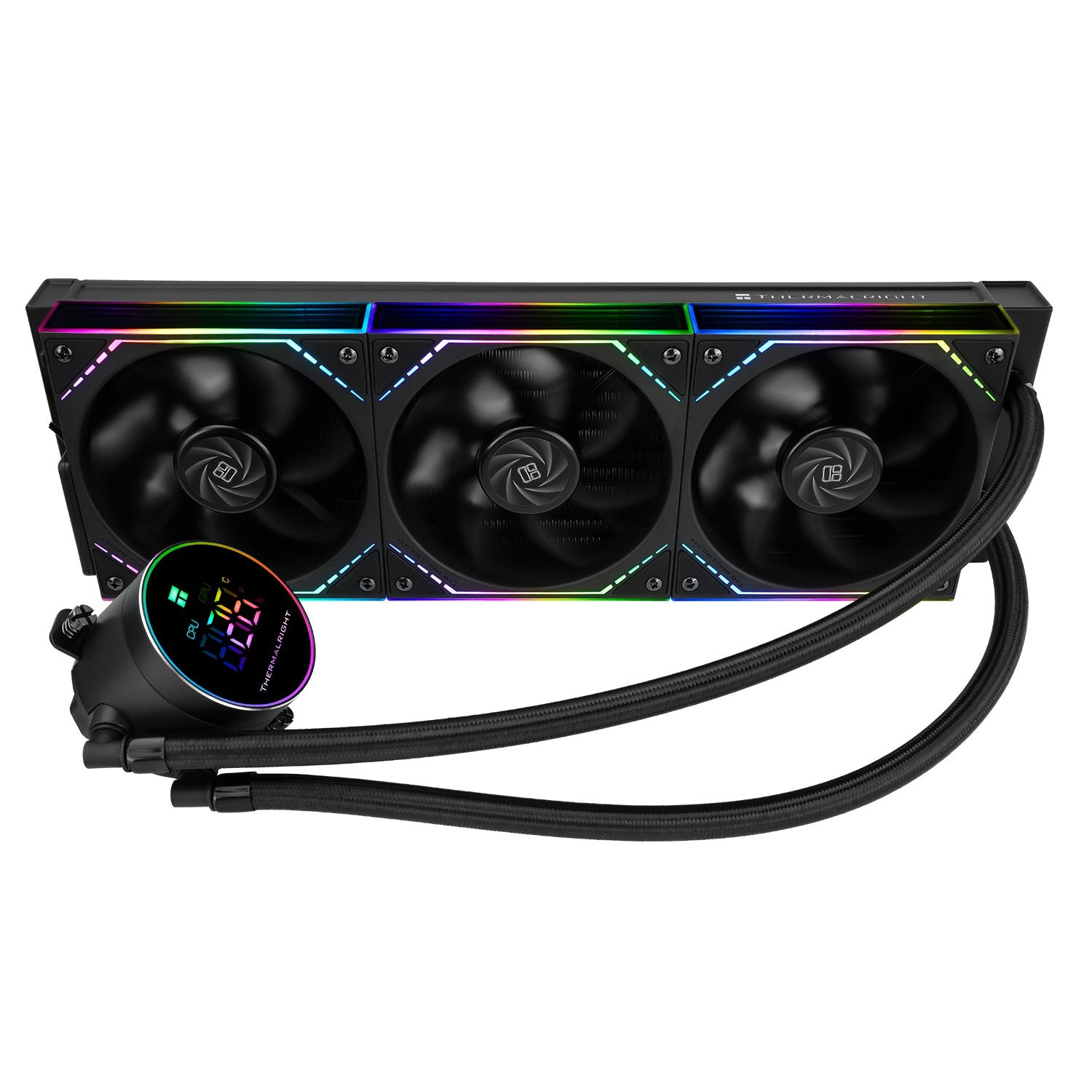 Thermalright Frozen Magic 360 Digital ARGB Black V2 Liquid CPU Cooler, 360 Cooling Row Size with 3 * 120mm PWM ARGB Fans, for AMD AM4/AM5, Intel LGA115X/1200/1700/1851, Desktop CPU Water Cooler | SKU FAN-FM36D1