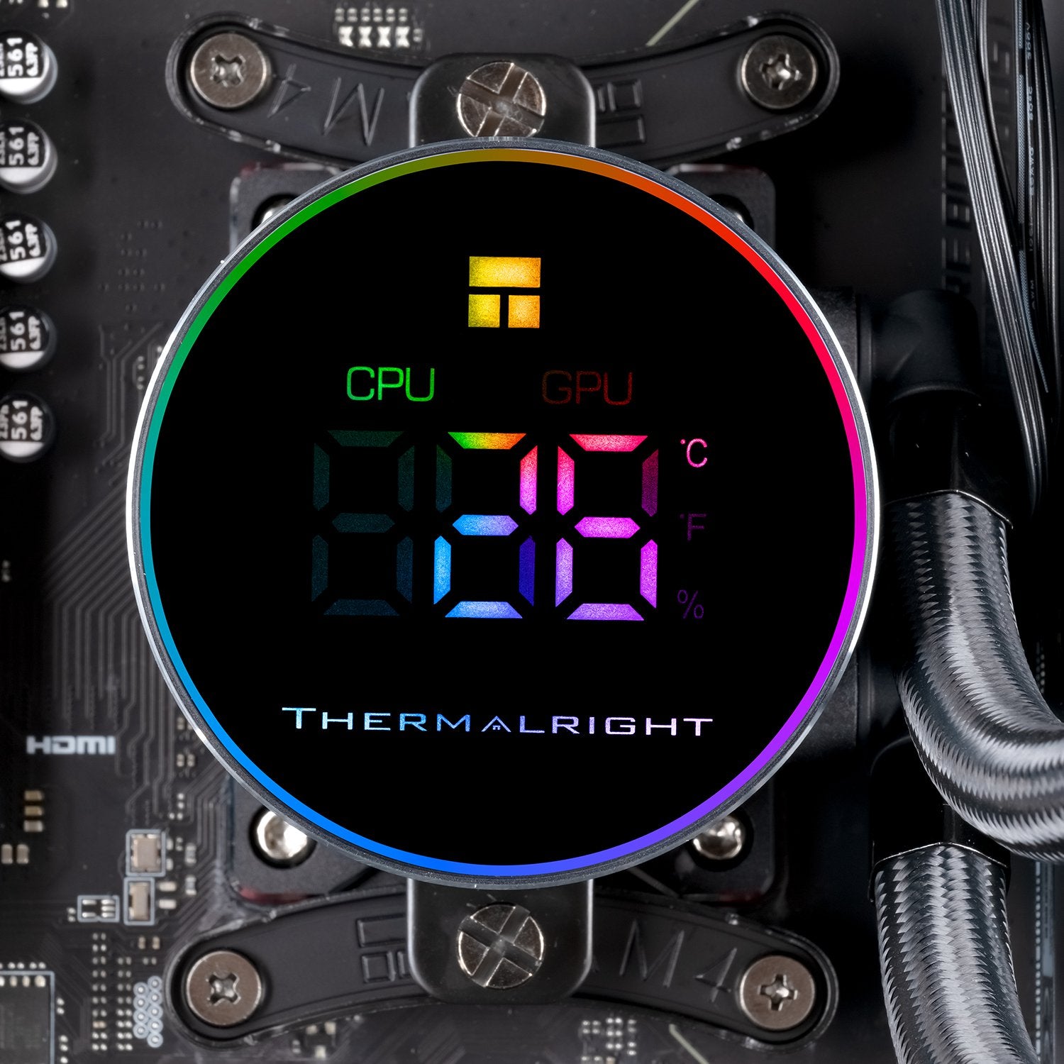 Thermalright Frozen Magic 360 Digital ARGB Black V2 Liquid CPU Cooler, 360 Cooling Row Size with 3 * 120mm PWM ARGB Fans, for AMD AM4/AM5, Intel LGA115X/1200/1700/1851, Desktop CPU Water Cooler | SKU FAN-FM36D1