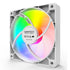 MONTECH GF120 ARGB PWM Hydraulic Bearing Fan 800-1600RPM, Low Noise 25.5dBA, High Airflow 66.3CFM, 4-Pin - 120mm (White) | SKU FAN-GF12W1