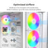 MONTECH GF120 V2 ARGB GF120V2W 120mm Case Fan - Sleek & Minimalist Design, High Airflow, Hydraulic Bearing, Quiet Performance, Vibrant ARGB Lighting, White | SKU FAN-GF1V22