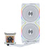 Lian Li Galahad II LCD 280mm AIO Asetek 8th Gen Liquid Cooler - 2 X 140mm RGB Fans - 2.4 GHz Wireless Control - 2.88" IPS LCD Screen - Pre-Installed Daisy-Chained TL Fans - White (GA2ALCD28TLW) | SKU FAN-GL28TW