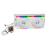 Lian Li Galahad II LCD 280mm AIO Asetek 8th Gen Liquid Cooler - 2 X 140mm RGB Fans - 2.4 GHz Wireless Control - 2.88" IPS LCD Screen - Pre-Installed Daisy-Chained TL Fans - White (GA2ALCD28TLW) | SKU FAN-GL28TW