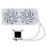 Lian Li Galahad II LCD 280mm AIO Asetek 8th Gen Liquid Cooler - 2 X 140mm RGB Fans - 2.4 GHz Wireless Control - 2.88" IPS LCD Screen - Pre-Installed Daisy-Chained TL Fans - White (GA2ALCD28TLW) | SKU FAN-GL28TW