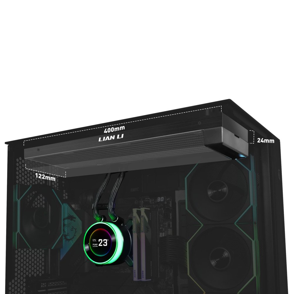 Lian Li Hydroshift II 360 Liquid CPU Cooler - Flexible Slide-Tube Clamp Coolant Pathway - 2.1" IPS LCD Screen - 3 Control Mode - Fits Most PC Fans - LGA 1851/1700, AMD AM5/AM4 - Black (HS2LCD36B) | SKU FAN-H23B5