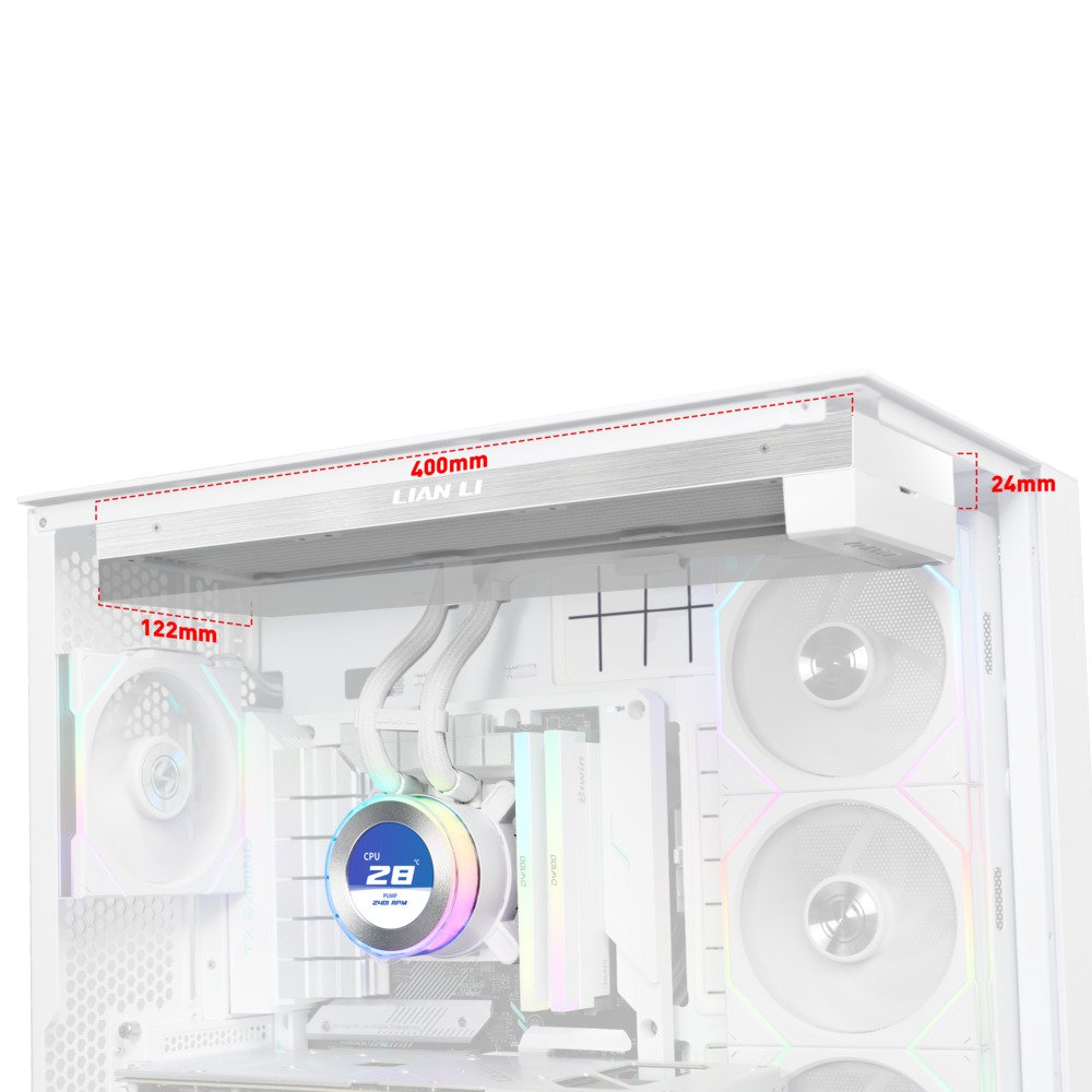 Lian Li Hydroshift II 360 Liquid CPU Cooler - Flexible Slide-Tube Clamp Coolant Pathway - 2.1" IPS LCD Screen - 3 Control Mode - Fits Most PC Fans - LGA 1851/1700, AMD AM5/AM4 - White (HS2LCD36W) | SKU FAN-H23W6