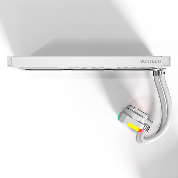 Montech HyperFlow ARGB 360 White - 360mm Liquid CPU Cooler, AIO Water Cooler, Intel & AMD Compatible - LGA115X / 1200 / 20XX / 1700 / 1851, AM3/AM4/AM5, Enhanced ARGB Water Pump, 3x 120mm High-Performance PWM Fans (White) | SKU FAN-HFA36W