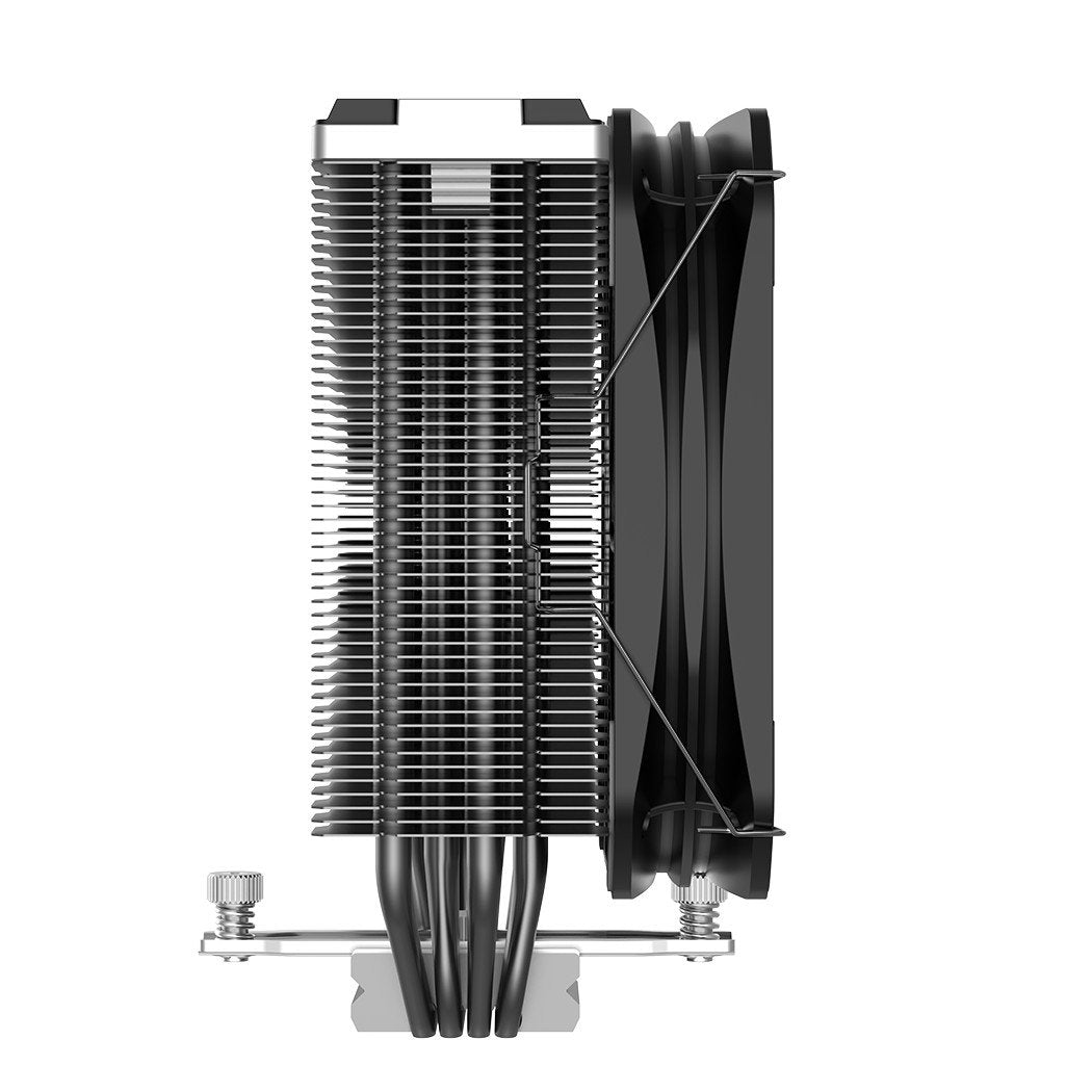 PCCOOLER K4 BK CPU cooler, 130mm booster fan, super reverse gravity 4 heat pipes, support for Intel LGA115X/1200/1700, AMD AM5/AM4 | SKU FAN-K4BK