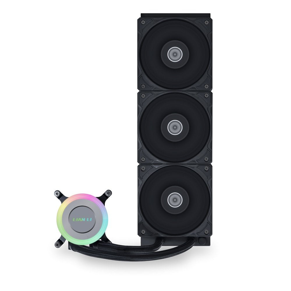 GUNMANSA Lian Li GALAHAD II Lite 360mm PBT Fans - High Performance, FDB Bearing Design, Customizable PUMP ARGB Blockhead & Switchable Lid - 28mm PBT Fan, Support ARGB Side Light Strips for LGA 1700/AM5/AM4 (GA2L36PB)