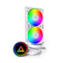 MONTECH LightFlow ARGB 240 CPU Liquid Cooler, 240mm AIO with Infinity Mirror Design, 3100RPM Pump, 2x120mm ARGB Fans, Intel & AMD Support (White) | SKU FAN-LF2402