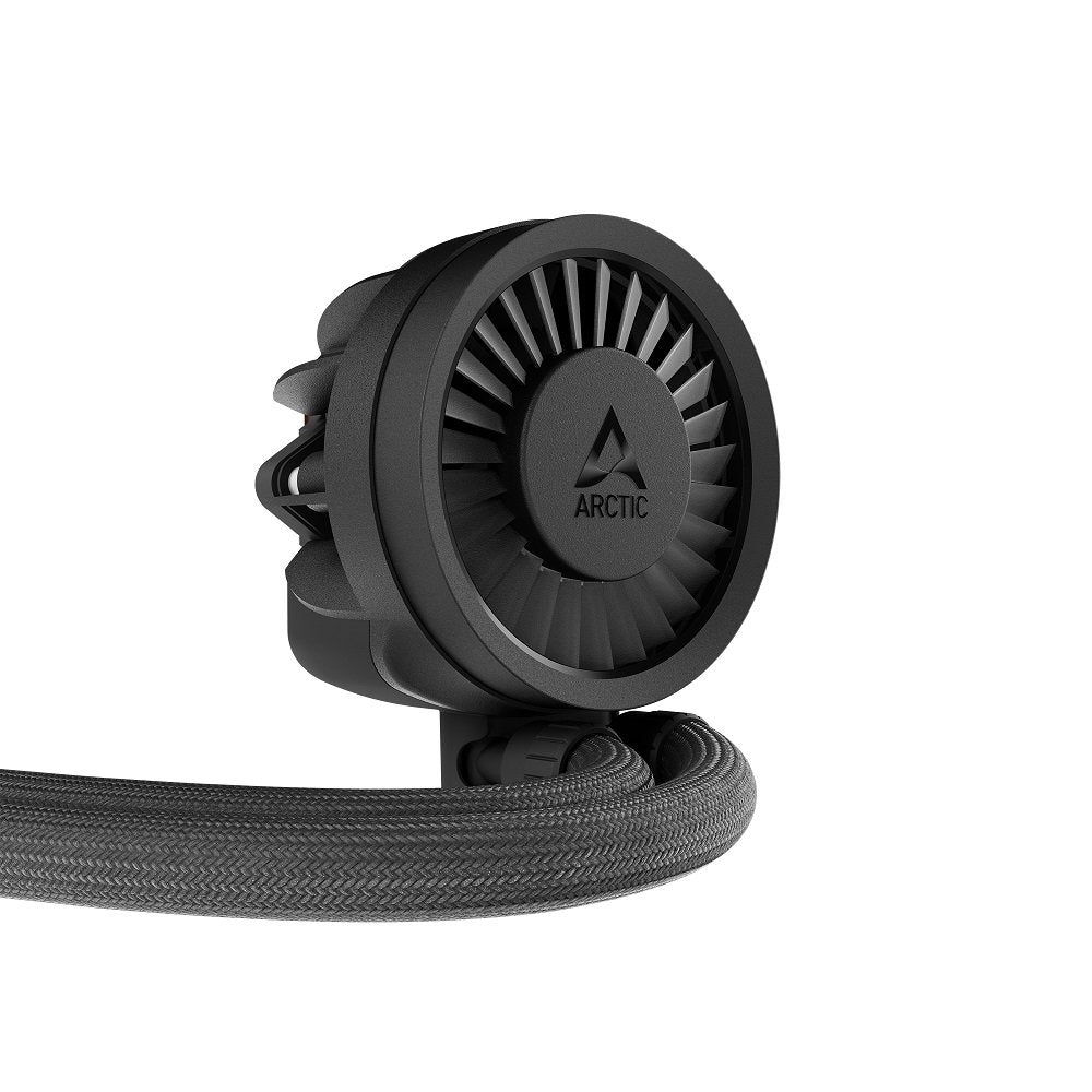 ARCTIC Liquid Freezer III Pro 420 ACFRE00181A AIO CPU Cooler, 3 x 140 mm Water Cooling, 38 mm Radiator, PWM Pump, VRM Fan, AMD AM5/AM4, Intel LGA1851/1770 Contact Frame - Black | SKU FAN-LFP42B