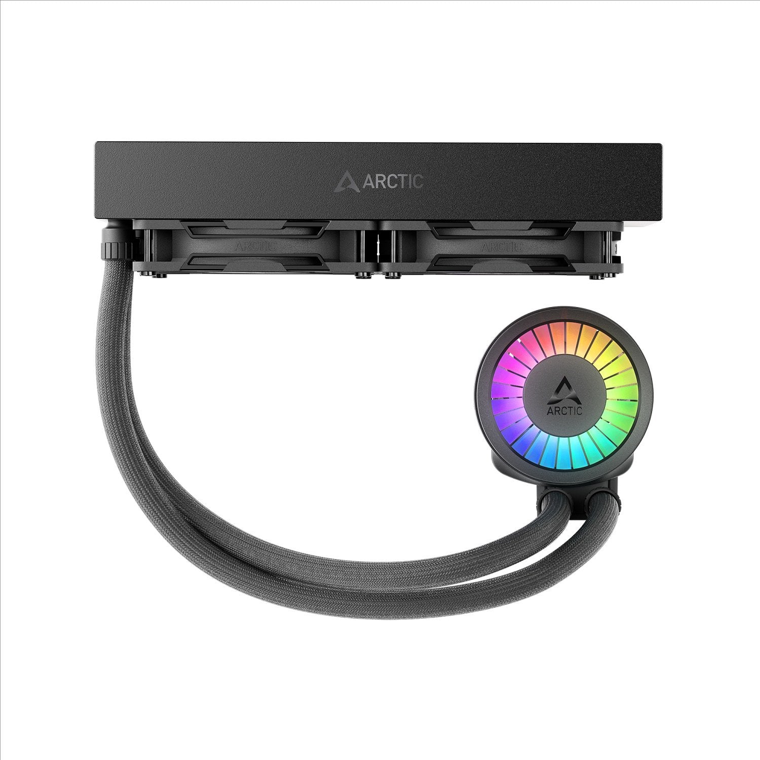 ARCTIC Liquid Freezer III Pro 240 A-RGB ACFRE00182A 240 mm AIO CPU Cooler, Water Cooling, 38 mm Radiator, PWM Pump, VRM Fan, AMD AM5/AM4, Intel LGA1851/1700 Contact Frame - Black | SKU FAN-LP24AB