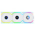 Lian Li UNI Fan SL-LCD Wireless 120-Triple Pack - Performance ARGB Fan, 1.6 inch LCD Display, Wireless Connector, Daisy-Chain Design, Customizable Lighting Effects, 400x400 Res.-White (12SLLCD1W3W) | SKU FAN-LS1WW3