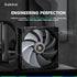 Sudokoo MACH140 140mm Case Fan: PWM Quiet PC Fans with FOC Motor - 4 Pin LCP High Performance Computer Cooling Fan with 500-2200 RPM | SKU FAN-MACH14