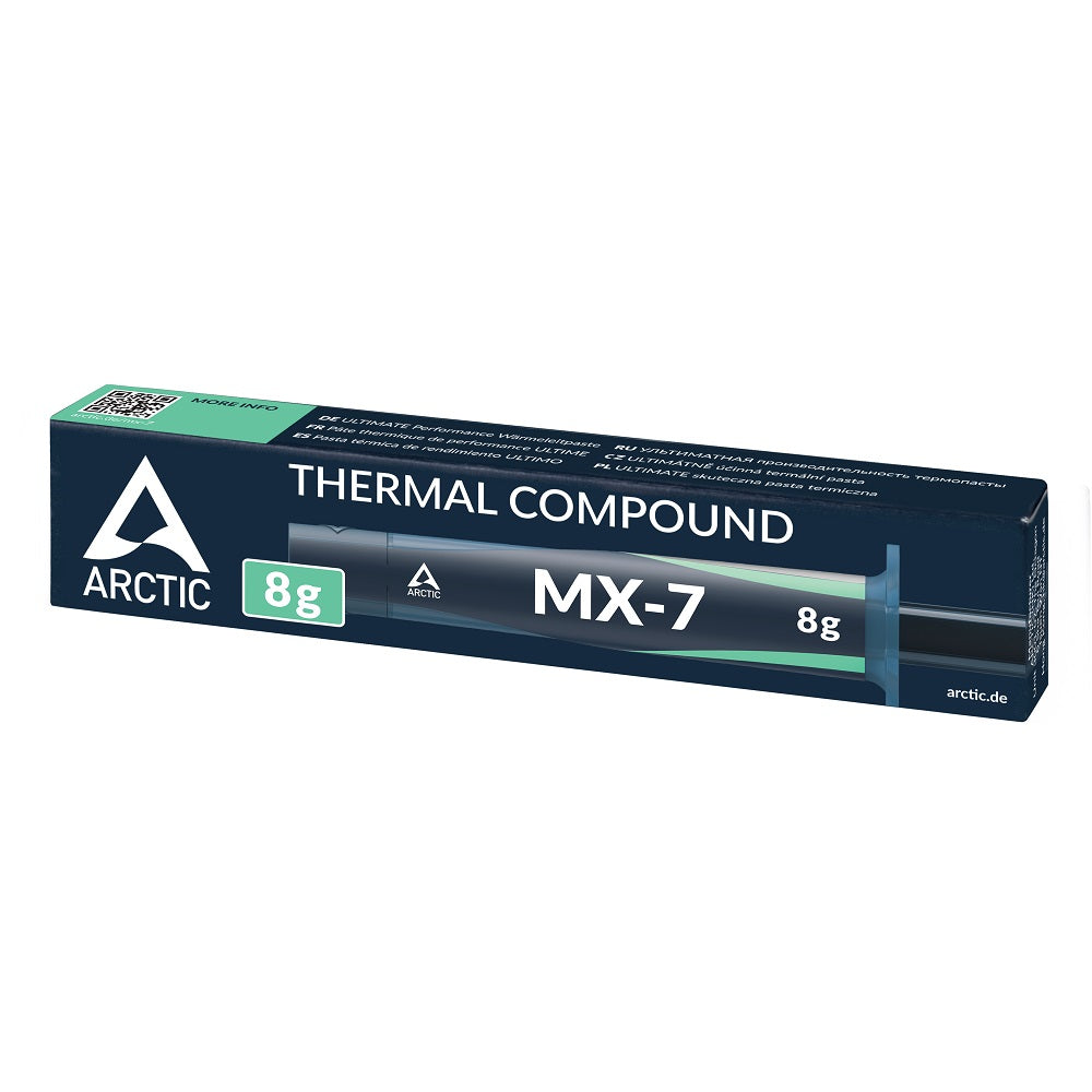 ARCTIC MX-7 (8 g) - Ultimate Performance Thermal Paste for CPUs, Consoles, Graphics Cards, Laptops, Processors, Very High Thermal Conductivity, Long Durability, Non-Conductive, Non-Capacitive, ACTCP00091A (Grey) | SKU FAN-MX78G