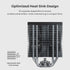 MONTECH NX400 - CPU Air Cooler, Single Tower, 4 Advanced Heat Pipes, 52-fin Heat Sink, E28, 120mm FDB Static Pressure Fan, 28mm Fan Thickness, Corner-cover Footpads, Polished Top Cover - Black | SKU FAN-NX4B1