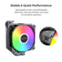MONTECH NX400 ARGB - CPU Air Cooler, Single Tower, 4 Advanced Heat Pipes, 52-fin Heat Sink, E28, 120mm FDB Static Pressure Fan, 28mm Fan Thickness, Corner-cover Footpads, Polished Top Cover, ARGB Lighting - Black | SKU FAN-NX4BR3