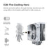 MONTECH NX400 - CPU Air Cooler, Single Tower, 4 Advanced Heat Pipes, 52-fin Heat Sink, E28, 120mm FDB Static Pressure Fan, 28mm Fan Thickness, Corner-cover Footpads, Polished Top Cover - White | SKU FAN-NX4W2