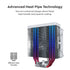 MONTECH NX400 - CPU Air Cooler, Single Tower, 4 Advanced Heat Pipes, 52-fin Heat Sink, E28, 120mm FDB Static Pressure Fan, 28mm Fan Thickness, Corner-cover Footpads, Polished Top Cover - White | SKU FAN-NX4W2