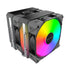 MONTECH NX600 ARGB Dual-Tower CPU Air Cooler with 6 Heatpipes & Premium Top Cover | 28 mm E28 ARGB Premium Fan 2000RPM PWM | Soldered Copper Base | Superior Heat Dissipation | All Intel & AMD Socket Support | Black | SKU FAN-NX6AB3
