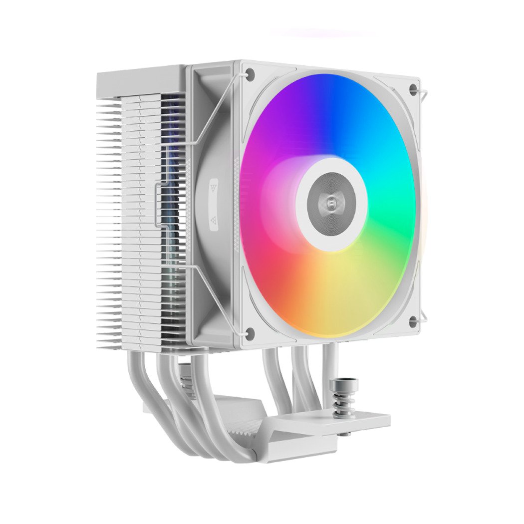 PCCOOLER CPS - R400 ARGB WH CPU Air Cooler, 4 Heat pipes, vivified minimal fashion, 92mm PWM ARGB fan, TDP 180W, for Intel LGA:115X/1200/1700/1851/AMD AM4/AM5 | SKU FAN-R400WR