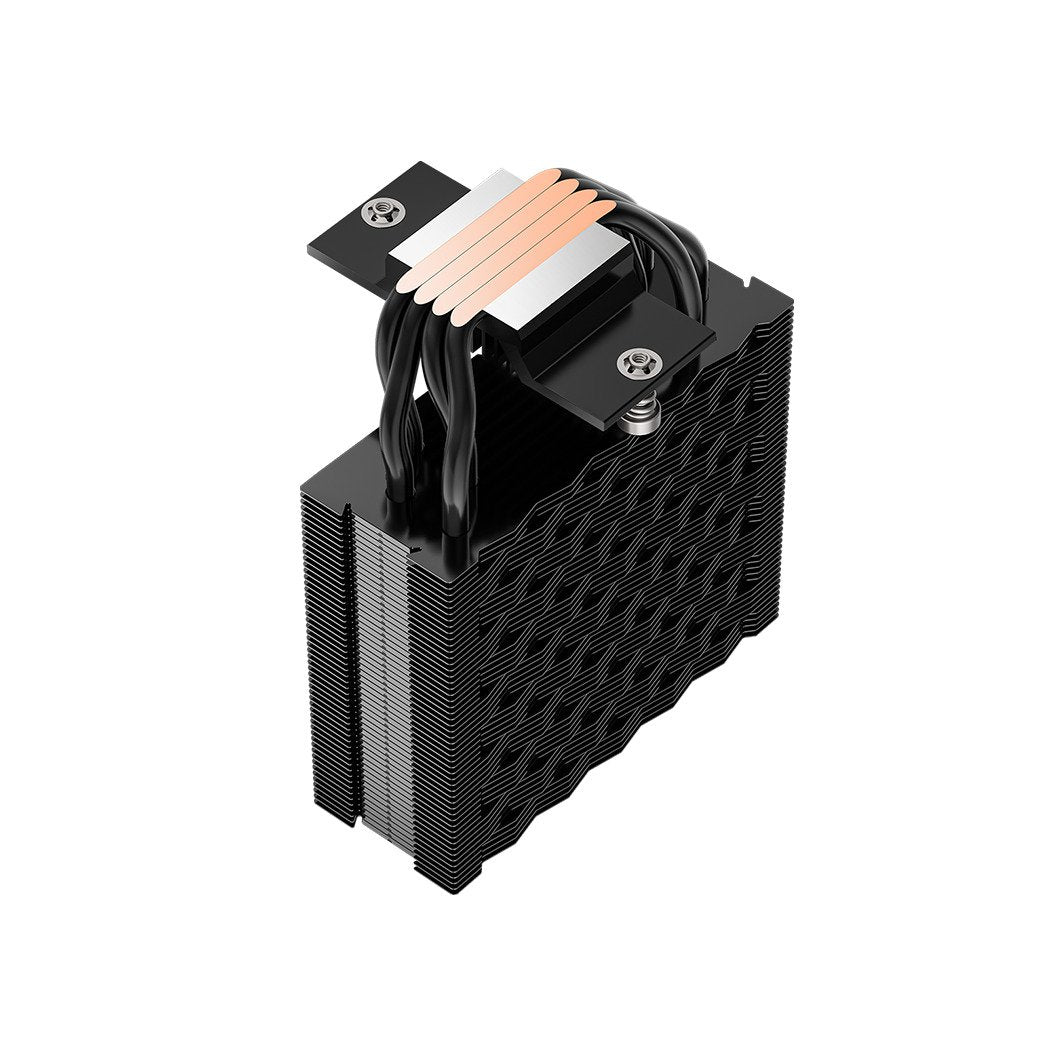 PCCOOLER CPS - RT400 BK CPU Air Cooler, 4 Heat pipes, Heatsink shifted backward design to fulfill high-profile RAM support, for Intel LGA:115X/1200/1700/1851/AMD AM4/AM5 | SKU FAN-RT400B