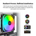 Montech RX120 PRO RX120PB 120mm ARGB Fan, 1600PWM, Black | SKU FAN-RX1P5