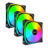 Montech RX120 PRO RX120PB3IN1 120mm ARGB Fan, 1600PWM, 3 in 1 Pack, Black | SKU FAN-RX3P7